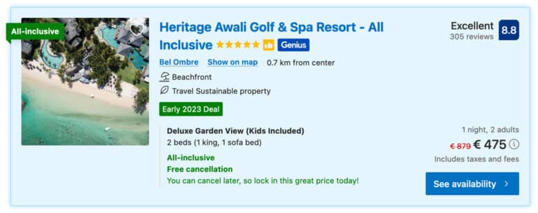 Hotel Heritage awali golf & spa resort in Mauritius