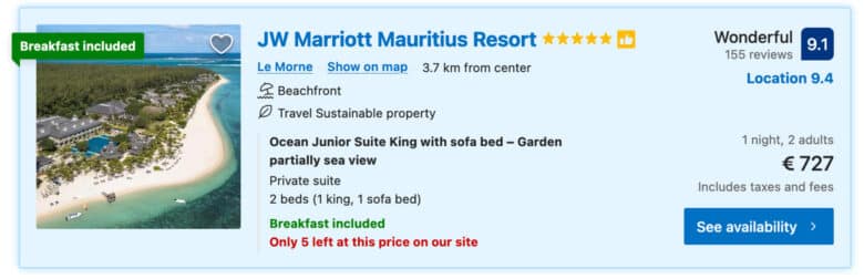 Hotel JW Marriott in Mauritius - a luxury 5-star hotel